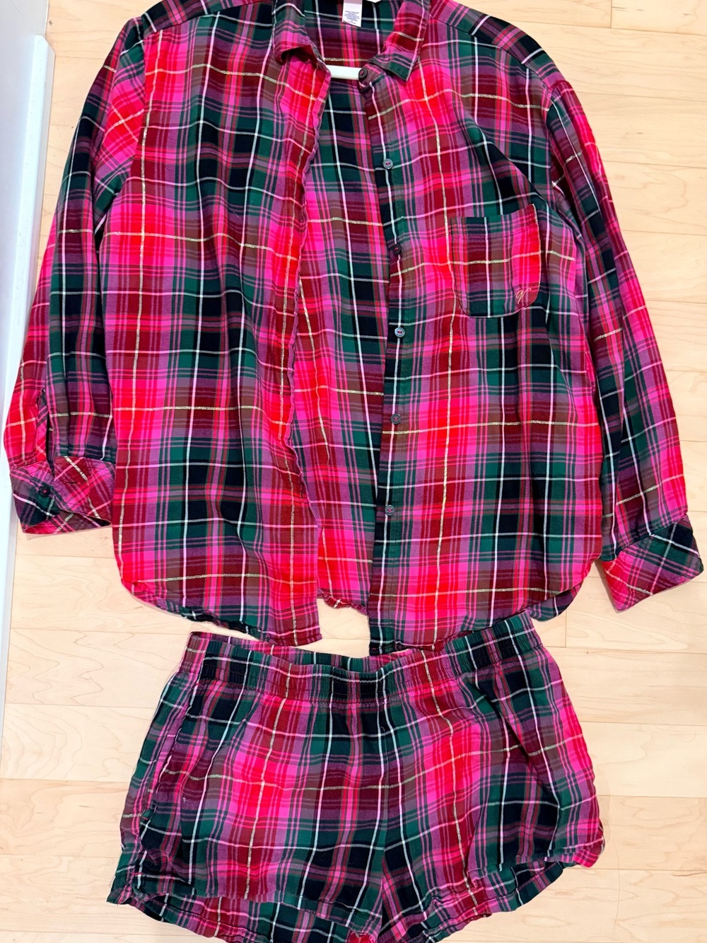 Victoria’s Secret Plaid Two-Piece Pajama Set